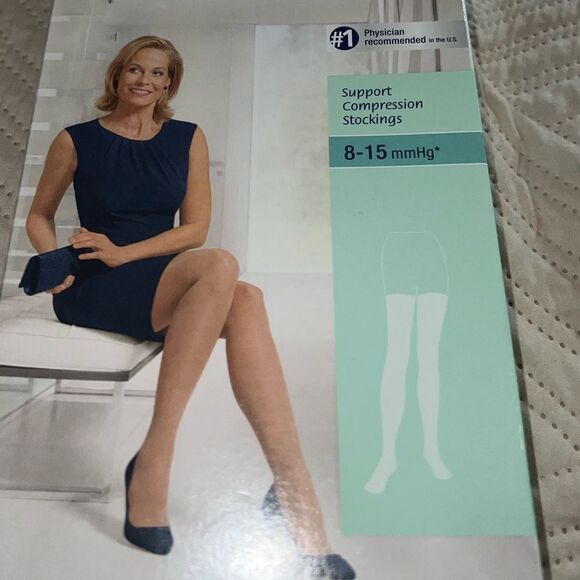 Jobst ultra sheer black support compression stockings new still in the box! - Picture 2 of 6